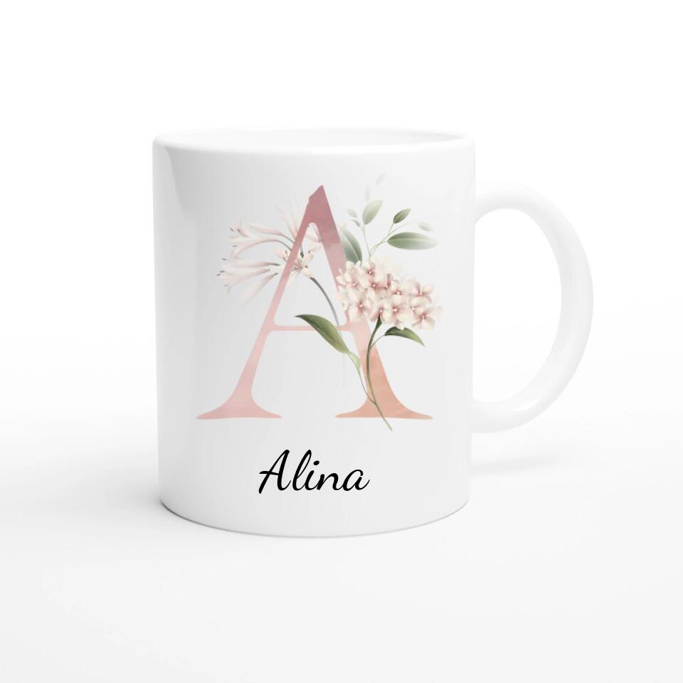 Tasse mit Buchstaben