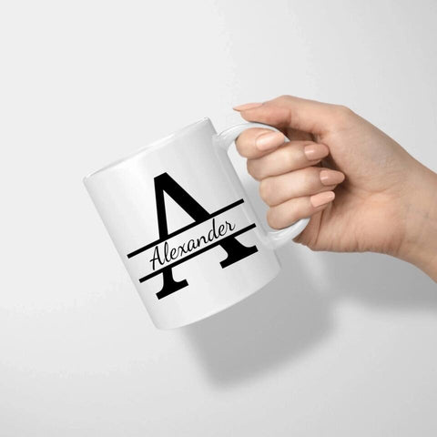 Tasse mit Anfangsbuchstaben