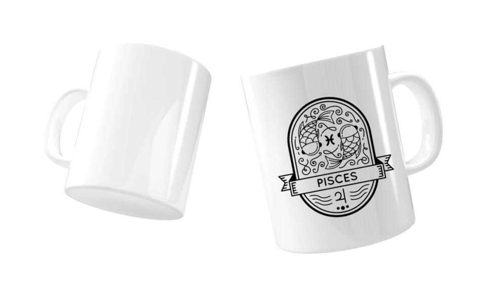 Tasse gestalten, eine seite sternzeichen, andere seite foto oder text