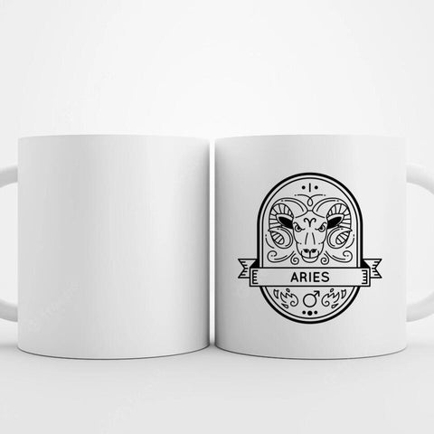 Tasse mit Sternzeichen Aries (Widder)