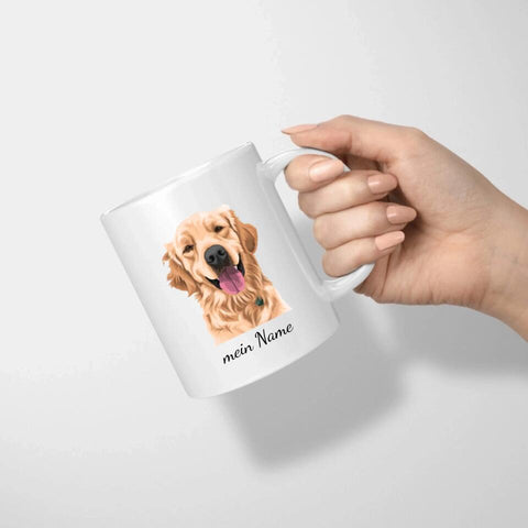 Personalisierte Tasse mit Hund - Golden Retriever