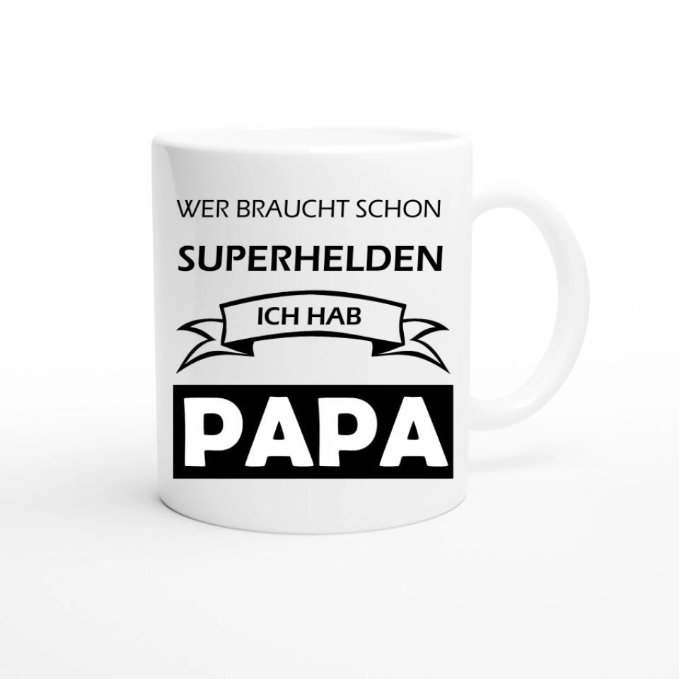 papa superheld tasse