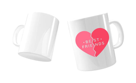 kaffeetasse personalisieren lassen mit best friends motiv
