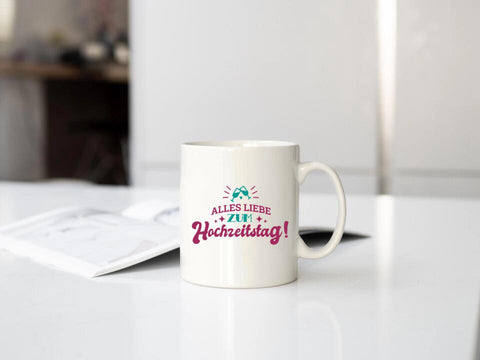 Alles Liebe zum Hochzeitstag! - Personalisierte Foto Tasse