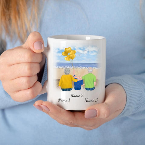 Tasse Familie (Großeltern mit Enkel)