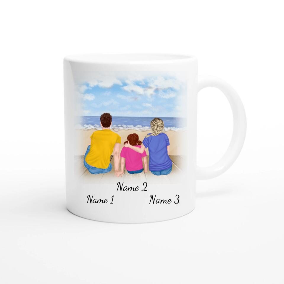 Tasse Familie (Eltern und Tochter)