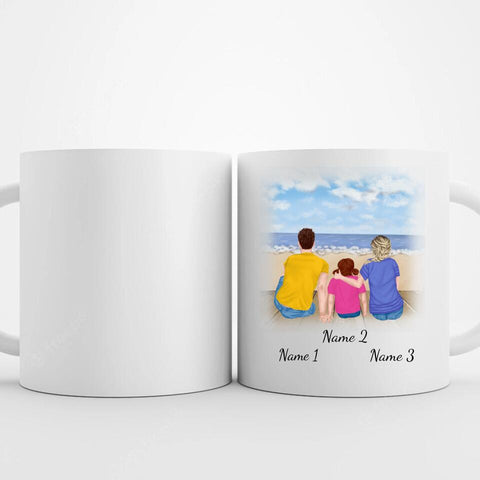Tasse Familie (Eltern und Tochter)