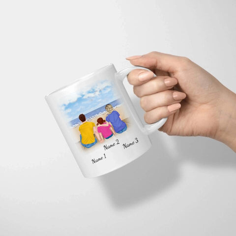 Tasse Familie (Eltern und Tochter)