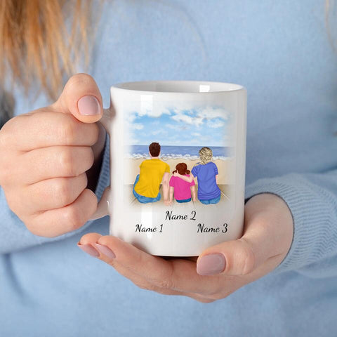 Tasse Familie (Eltern und Tochter)