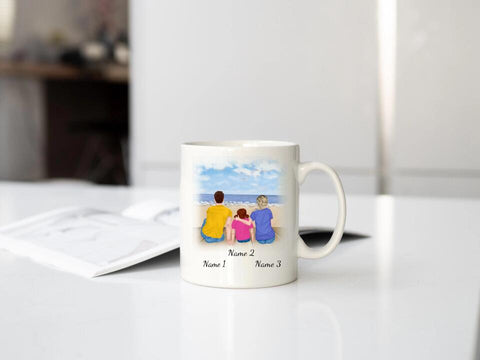 Tasse Familie (Eltern und Tochter)