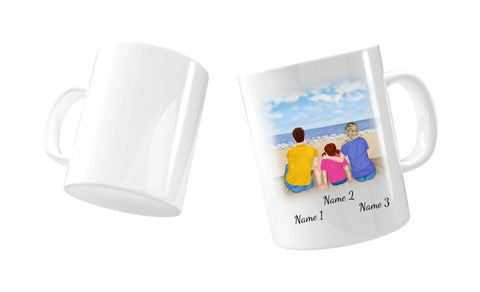 Tasse Familie (Eltern und Tochter)