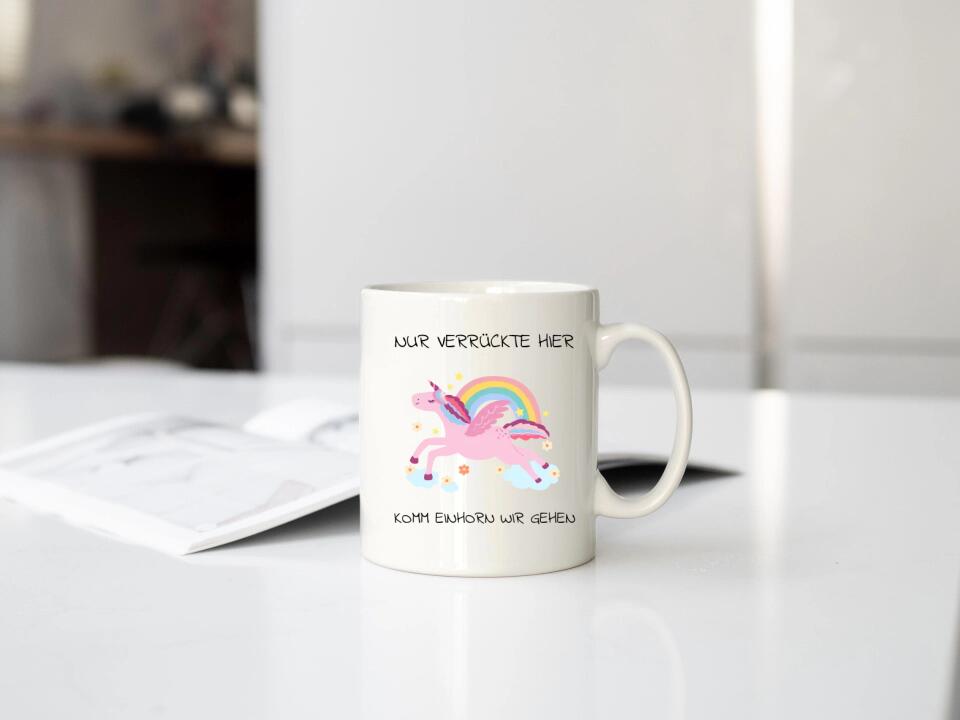 Tasse mit Einhorn und lustigem Spruch