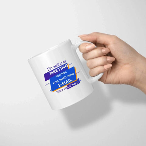 Lustige Tasse mit Spruch für Arbeit