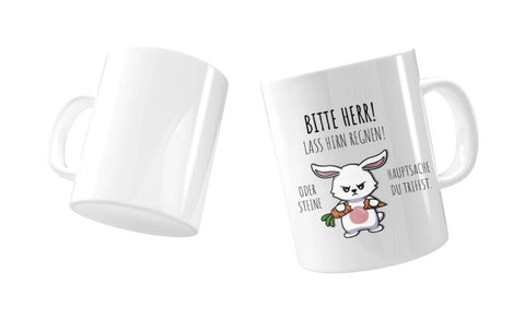 Bitte Herr lass Hirn regnen Tasse