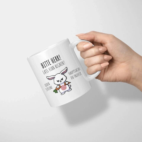 Bitte Herr lass Hirn regnen Tasse