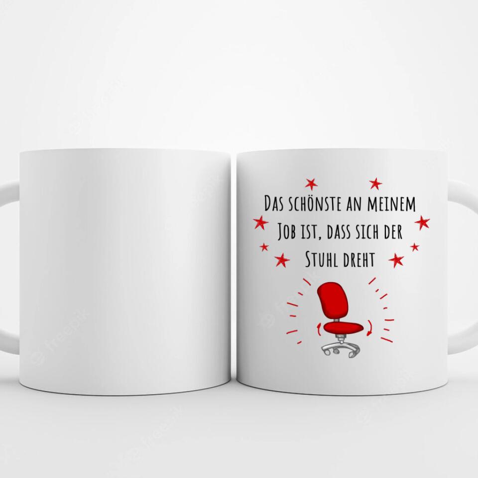 Fototasse mit lustigem Spruch als Geschenk für Kollegen.