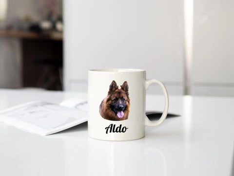 Fototasse mit Gesicht - Hund