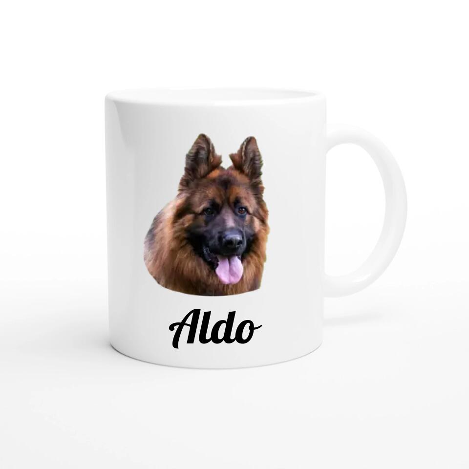 Tasse mit Hund und Namen bedrucken