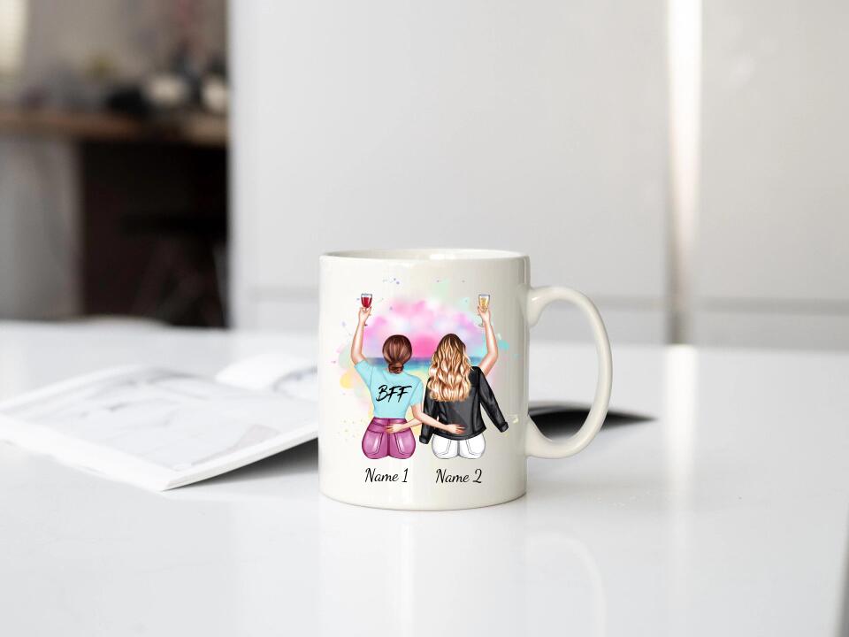 personalisierte freundinnen tasse