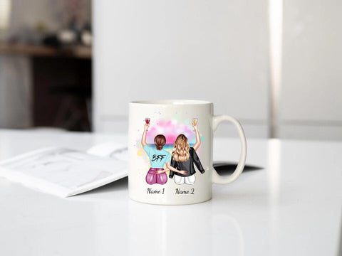 personalisierte freundinnen tasse