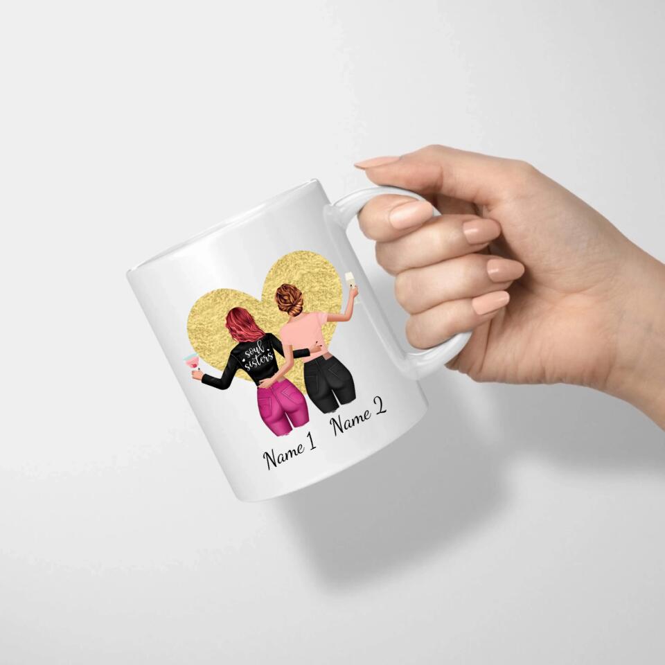 schwestern tasse personalisieren