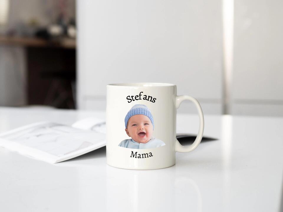 Tasse bedrucken - Kind und Mama - Gesicht und Name