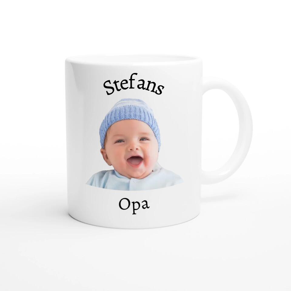 Kind und Opa Fototasse mit Gesicht