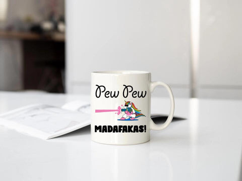 einhorn tasse pew pew