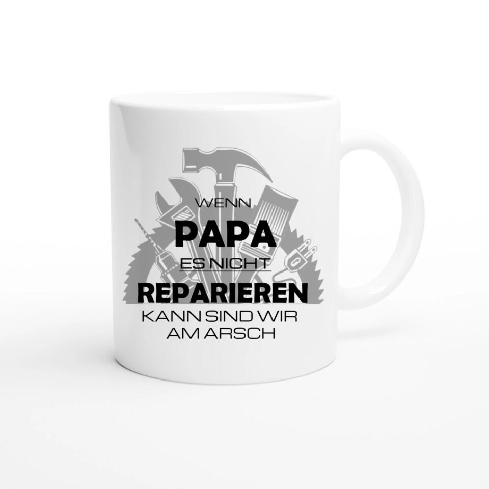 Papa Tasse mit lustigem Spruch und Foto