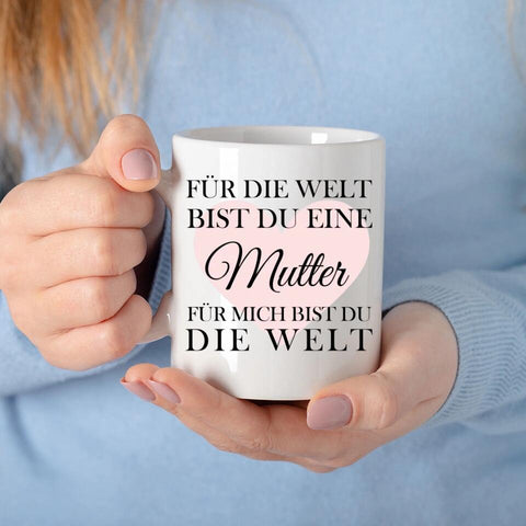 Mama ist die Welt personalisierte Tasse für Mama