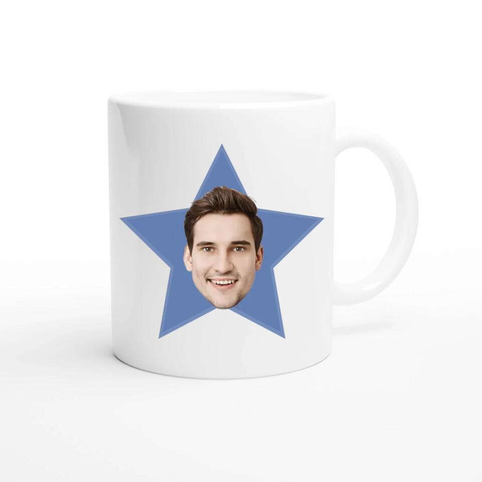 Tasse mit Gesichtsfoto