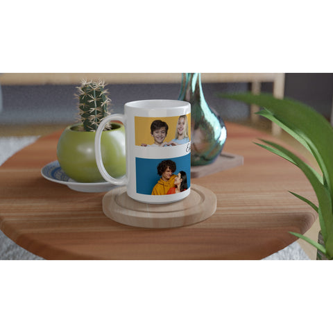 Tasse gestalten mit 4 Fotos und Text | 440ml