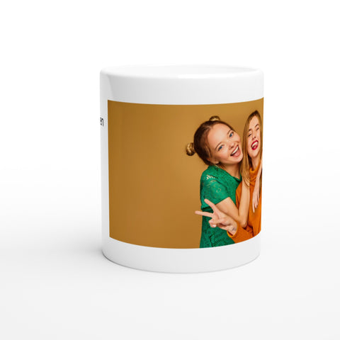 Tasse mit Foto und Text