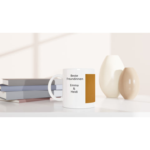 Tasse mit Foto und Text