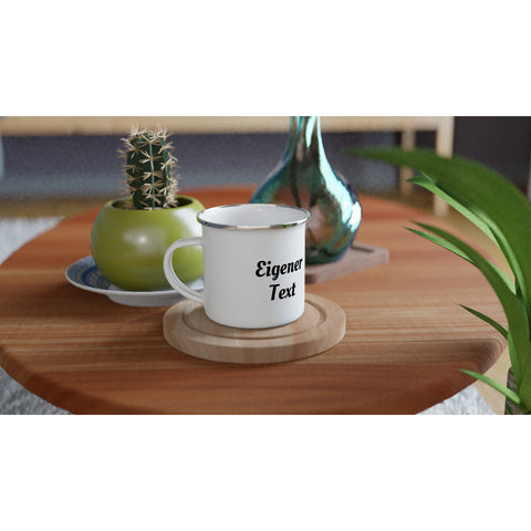 Emaille Tasse personalisieren mit Botschaft