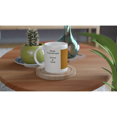Tasse mit Foto und Text