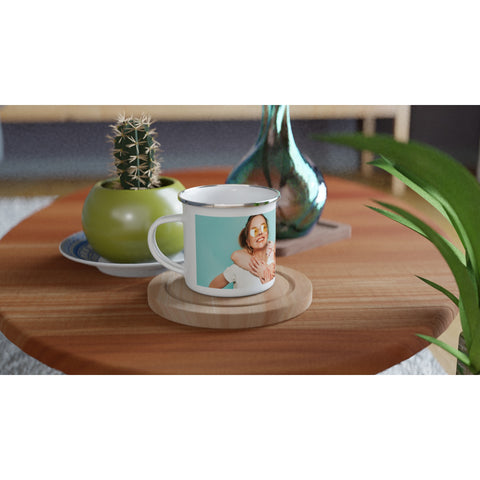 personalisierte Emaille Tasse mit Foto
