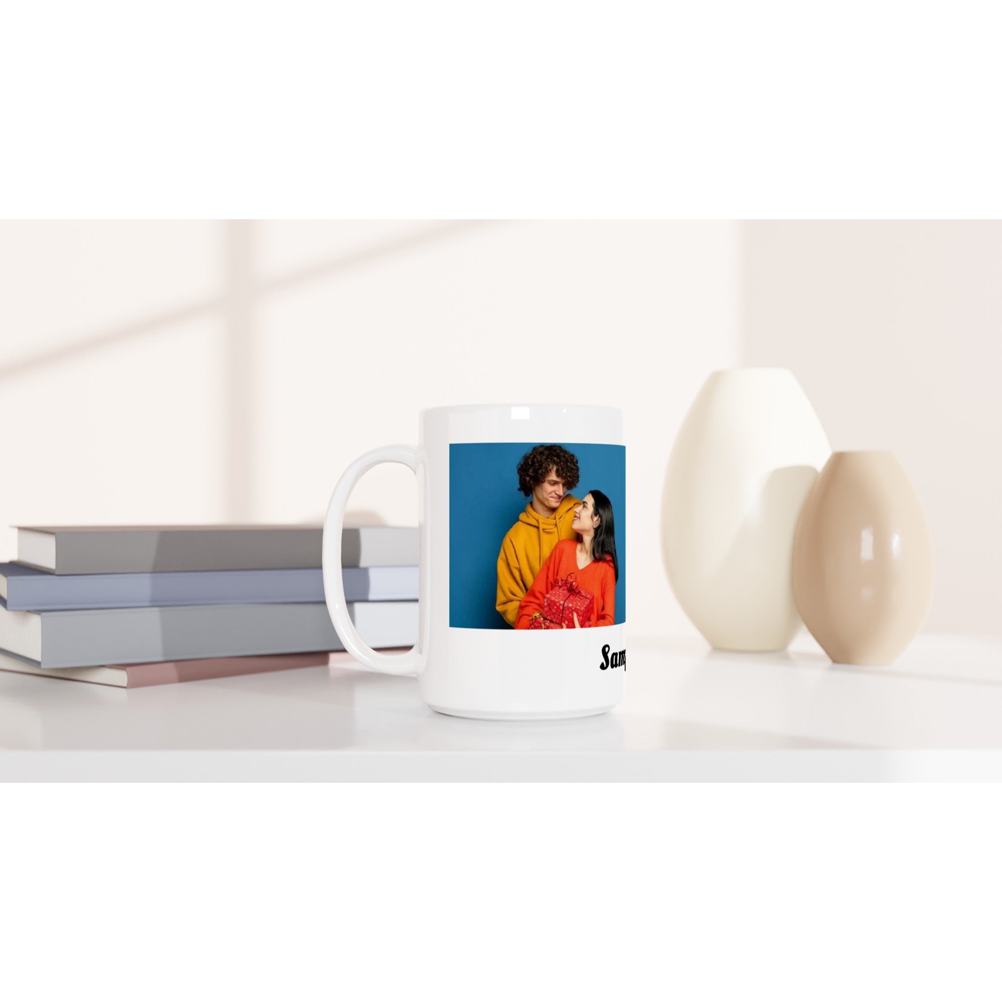 Tasse mit Bild und Text