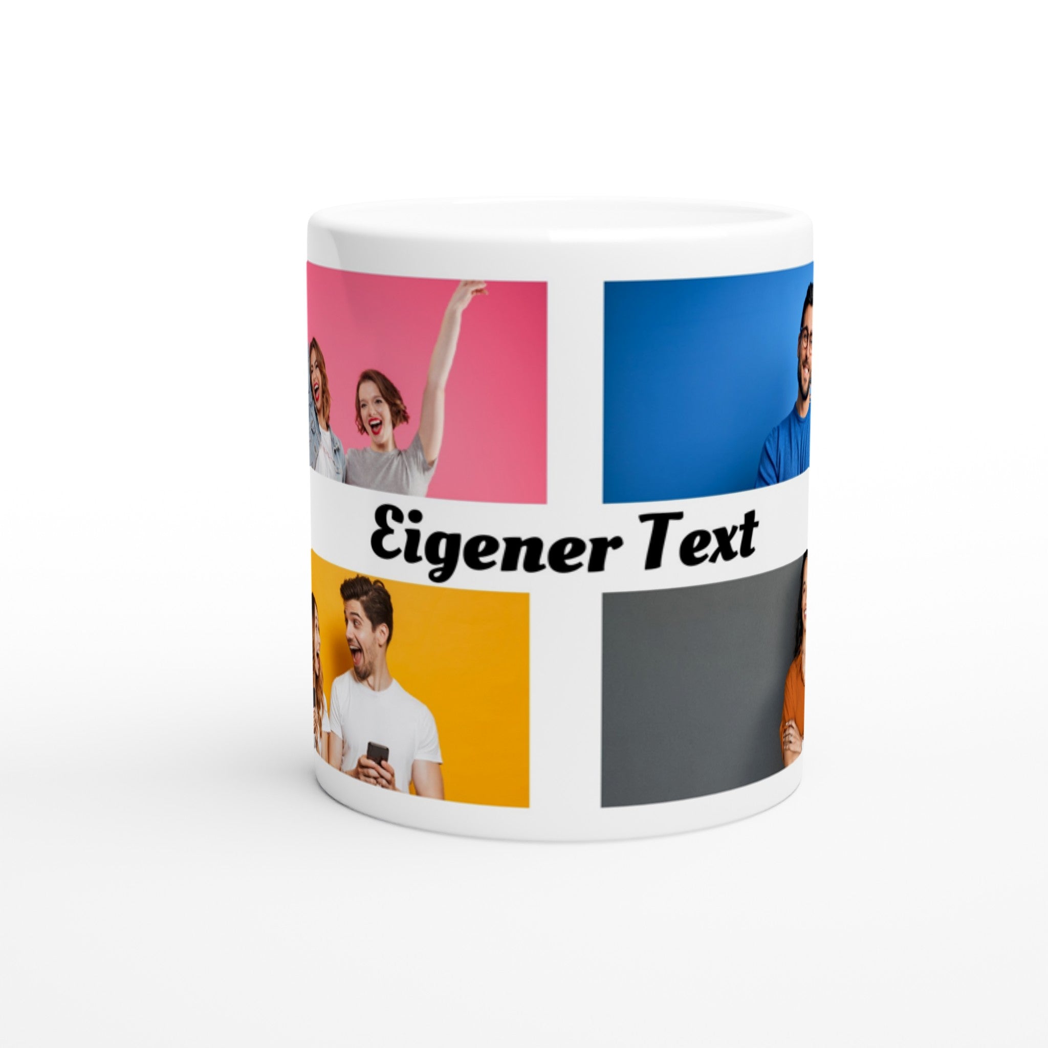 Tasse selbst gestalten mit 4 Foto und Text